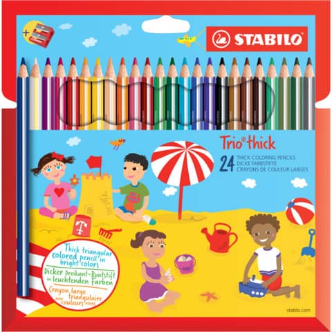 Stabilo Trio Thick 24 Farbstifte inkl. Spitzer